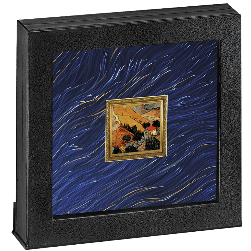 Zilveren Vincent van Gogh Valley with ploughman 1 troy ounce