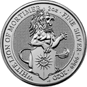 Zilveren White Lion of Mortimer munt 2 troy ounce 1