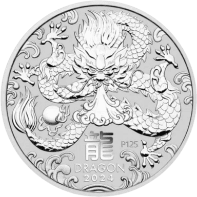 Zilveren Lunar munt 2 troy ounce