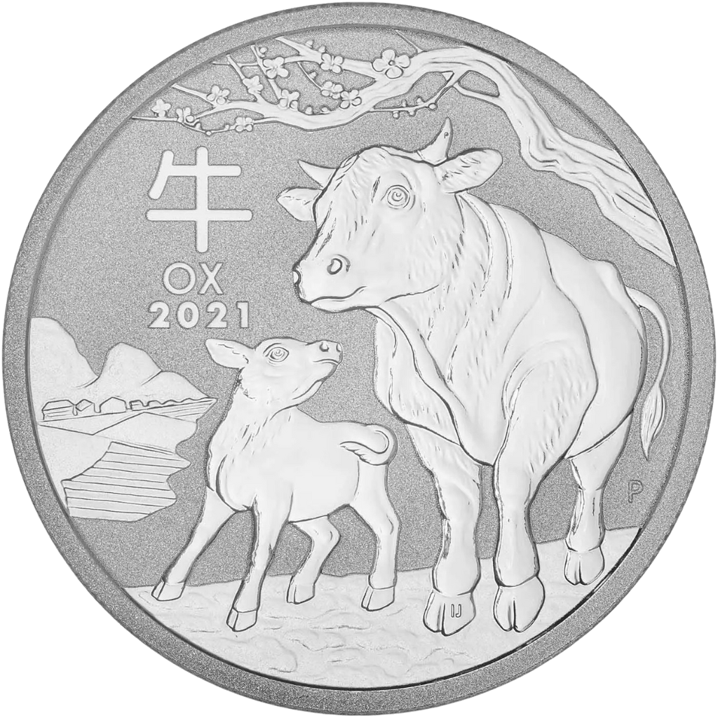 Zilveren Lunar munt 2 troy ounce