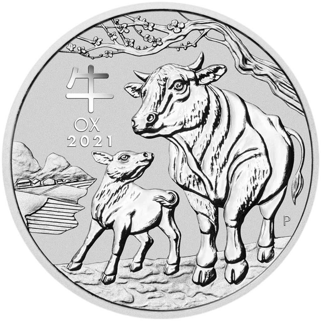 Zilveren Lunar munt 5 troy ounce