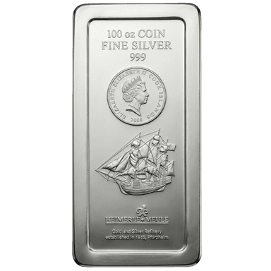 Zilveren muntbaar divers 100 troy ounce