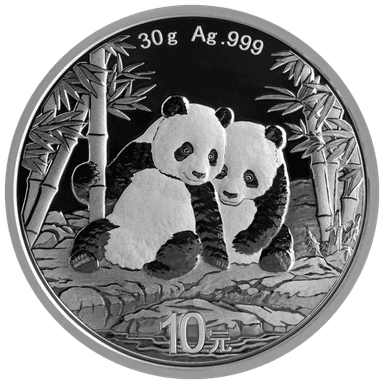 Zilveren panda munt 30 gram