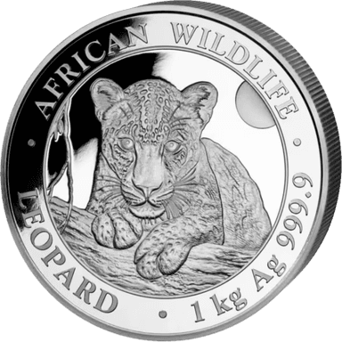 Zilveren Somalische Luipaard munt 1 kilo