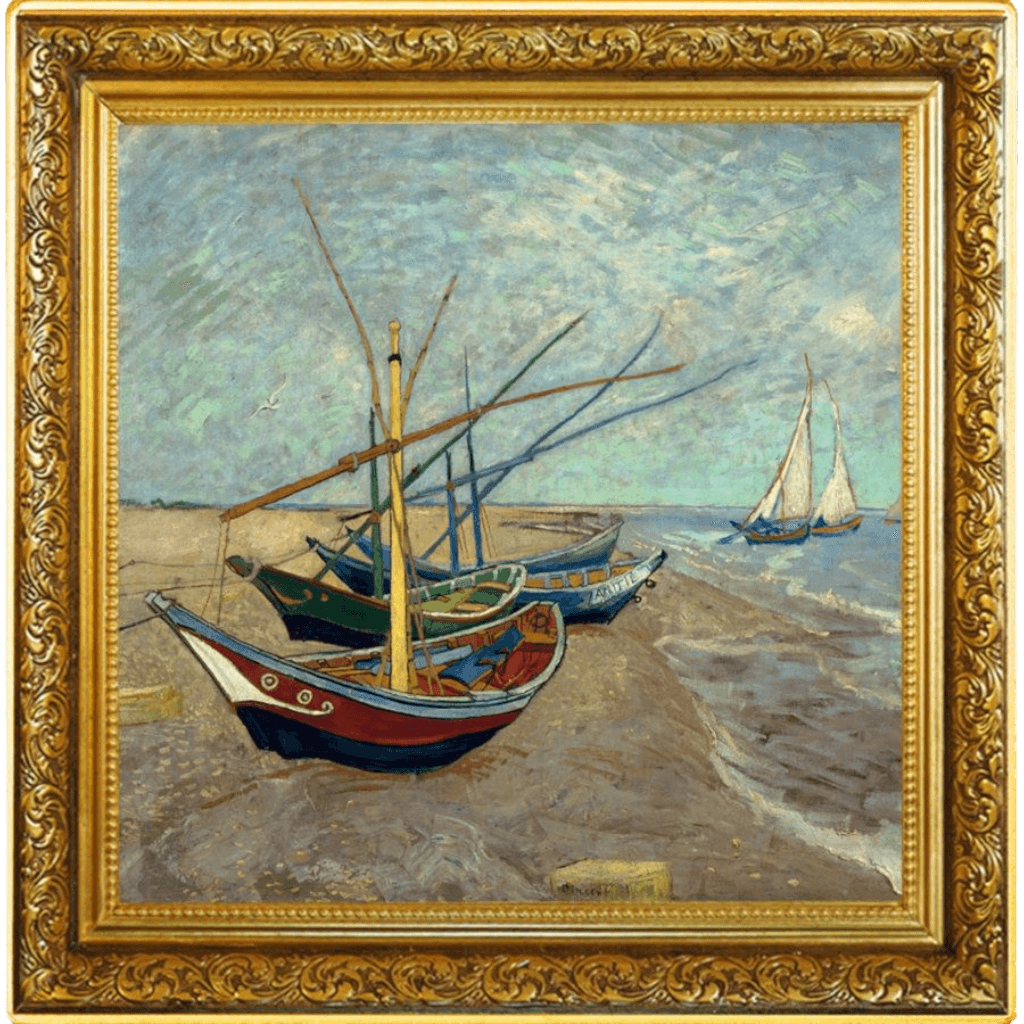 Zilveren Vincent van Gogh Fishing Boats munt 1 troy ounce