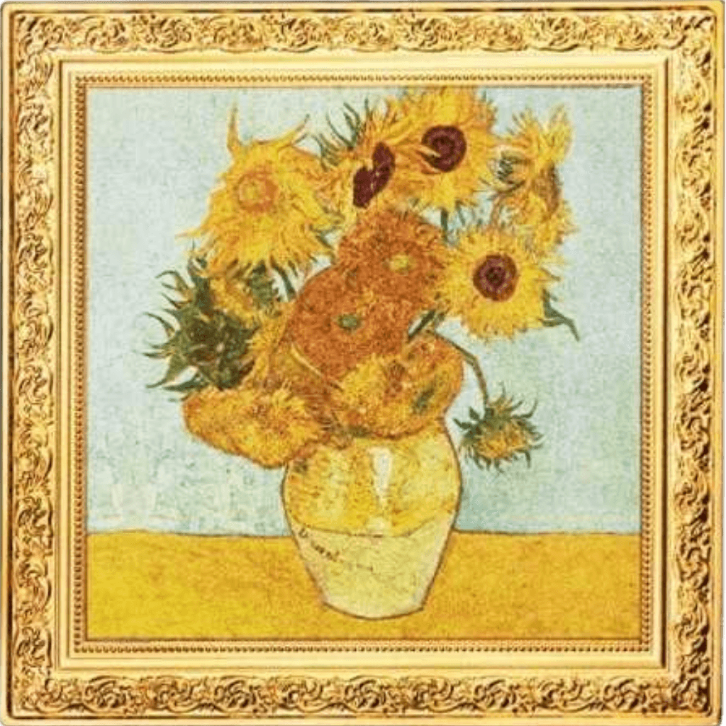 Zilveren Vincent van Gogh Sunflowers munt 1 troy ounce